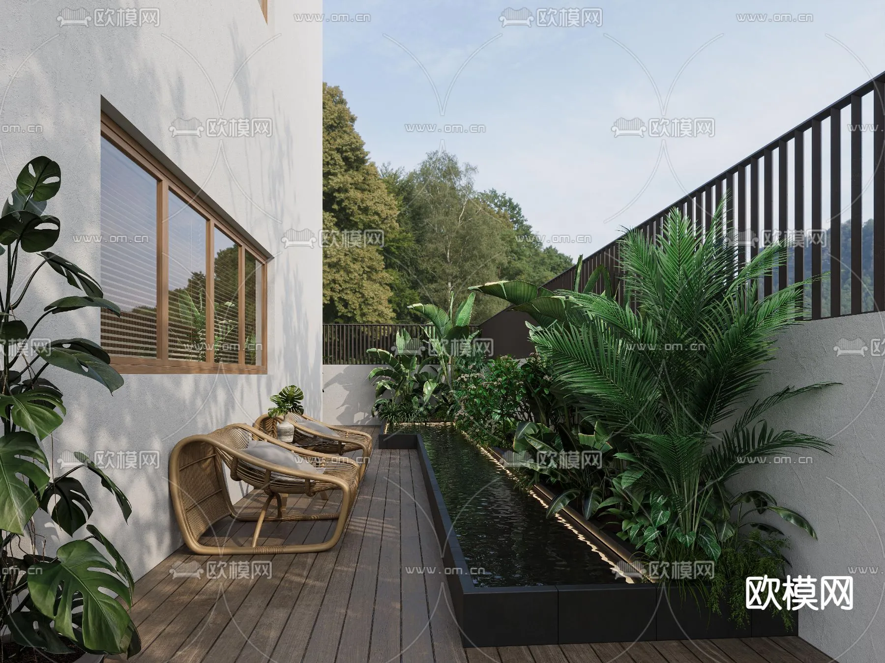 Garden – 3D Exterior Scene – 022