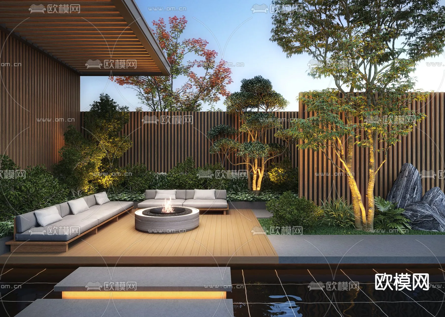 Garden – 3D Exterior Scene – 029