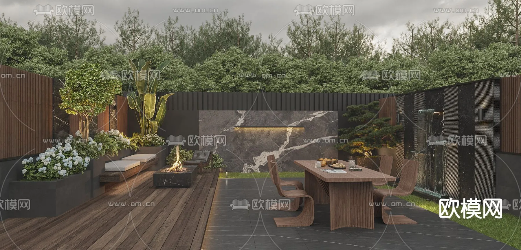 Garden – 3D Exterior Scene – 041