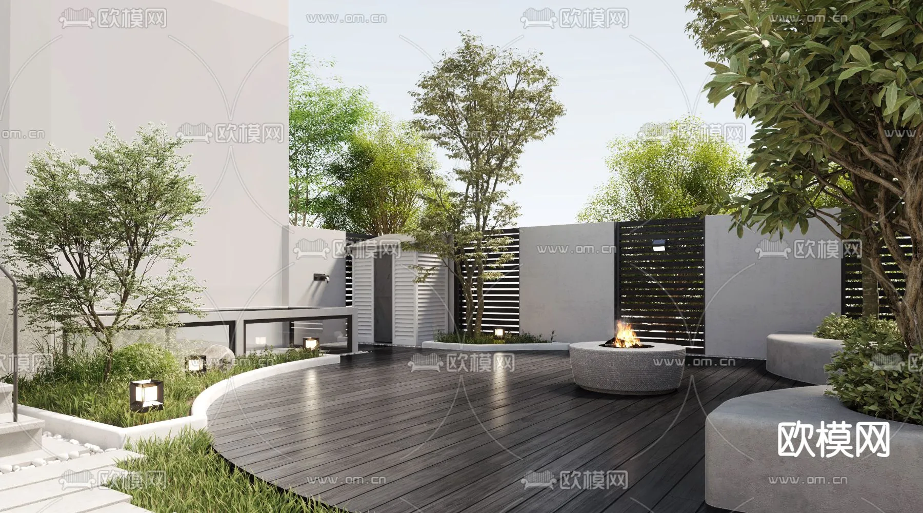 Garden – 3D Exterior Scene – 046