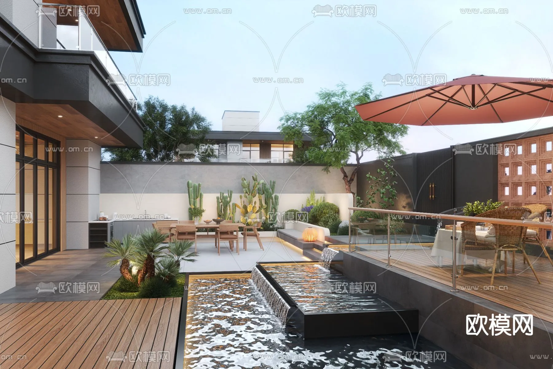 Garden – 3D Exterior Scene – 054