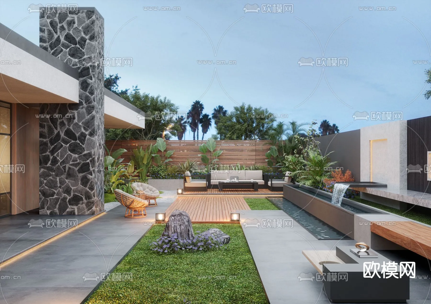 Garden – 3D Exterior Scene – 058