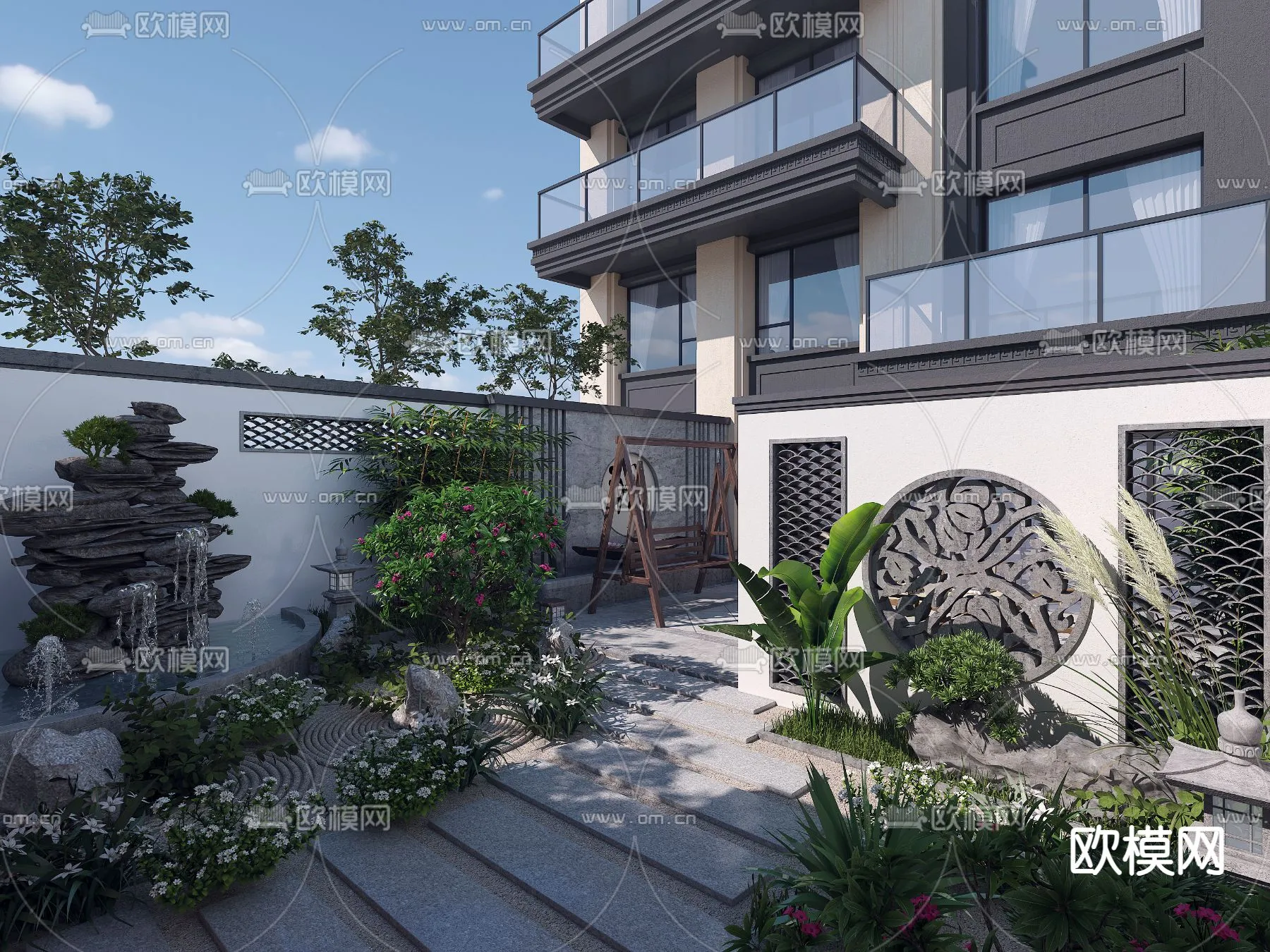 Garden – 3D Exterior Scene – 059