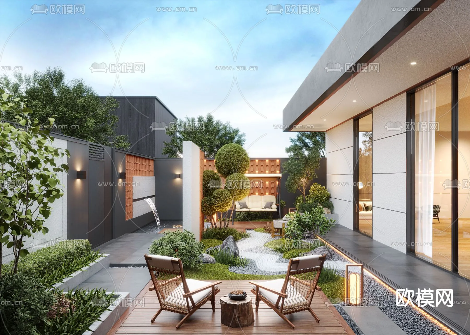 Garden – 3D Exterior Scene – 062