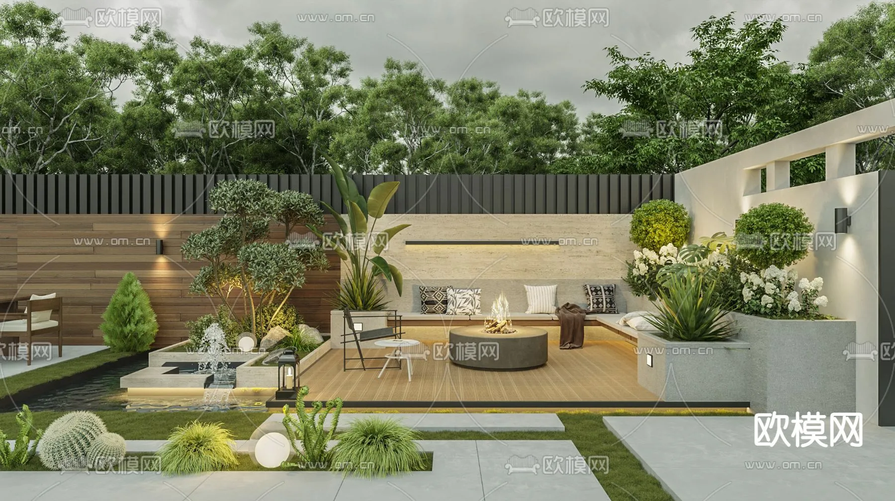 Garden – 3D Exterior Scene – 071