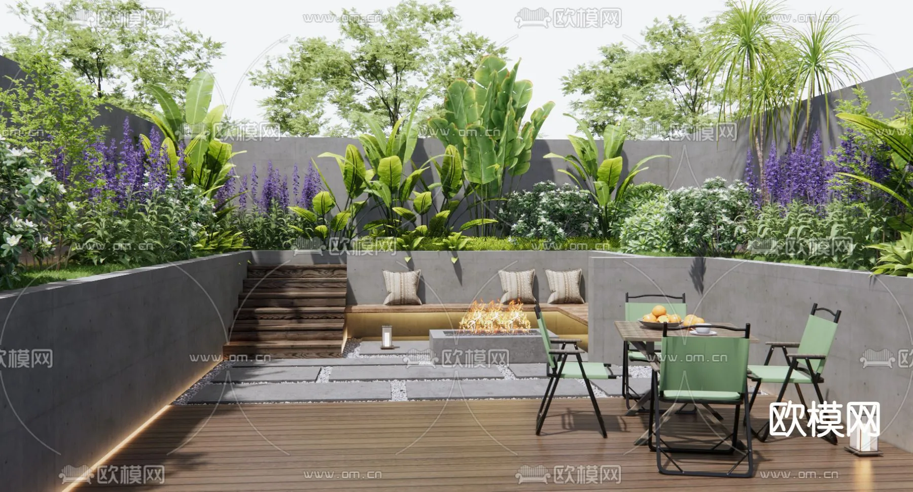 Garden – 3D Exterior Scene – 075