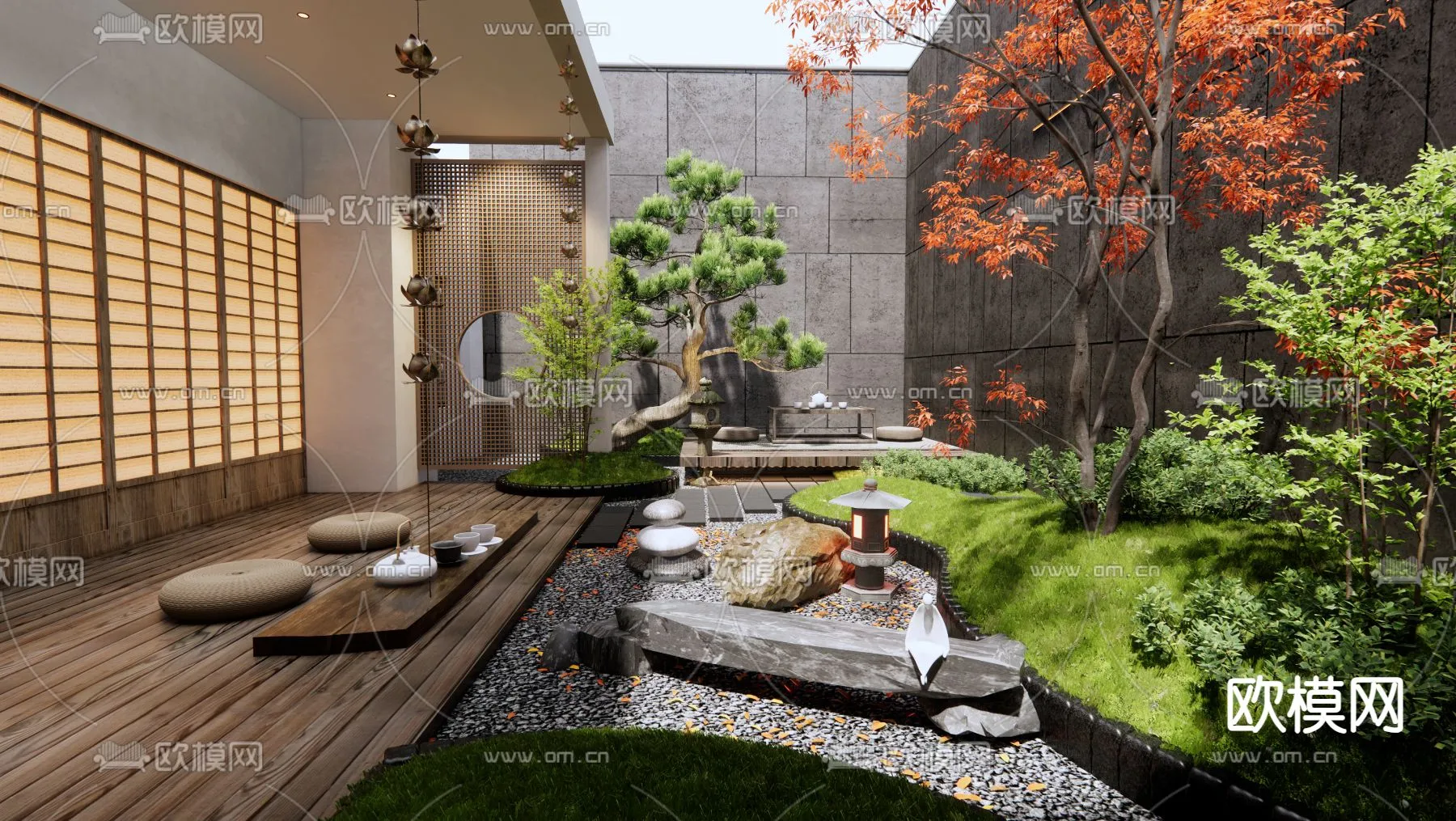 Garden – 3D Exterior Scene – 076