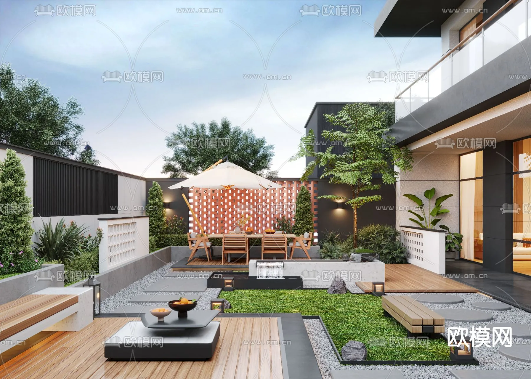 Garden – 3D Exterior Scene – 077