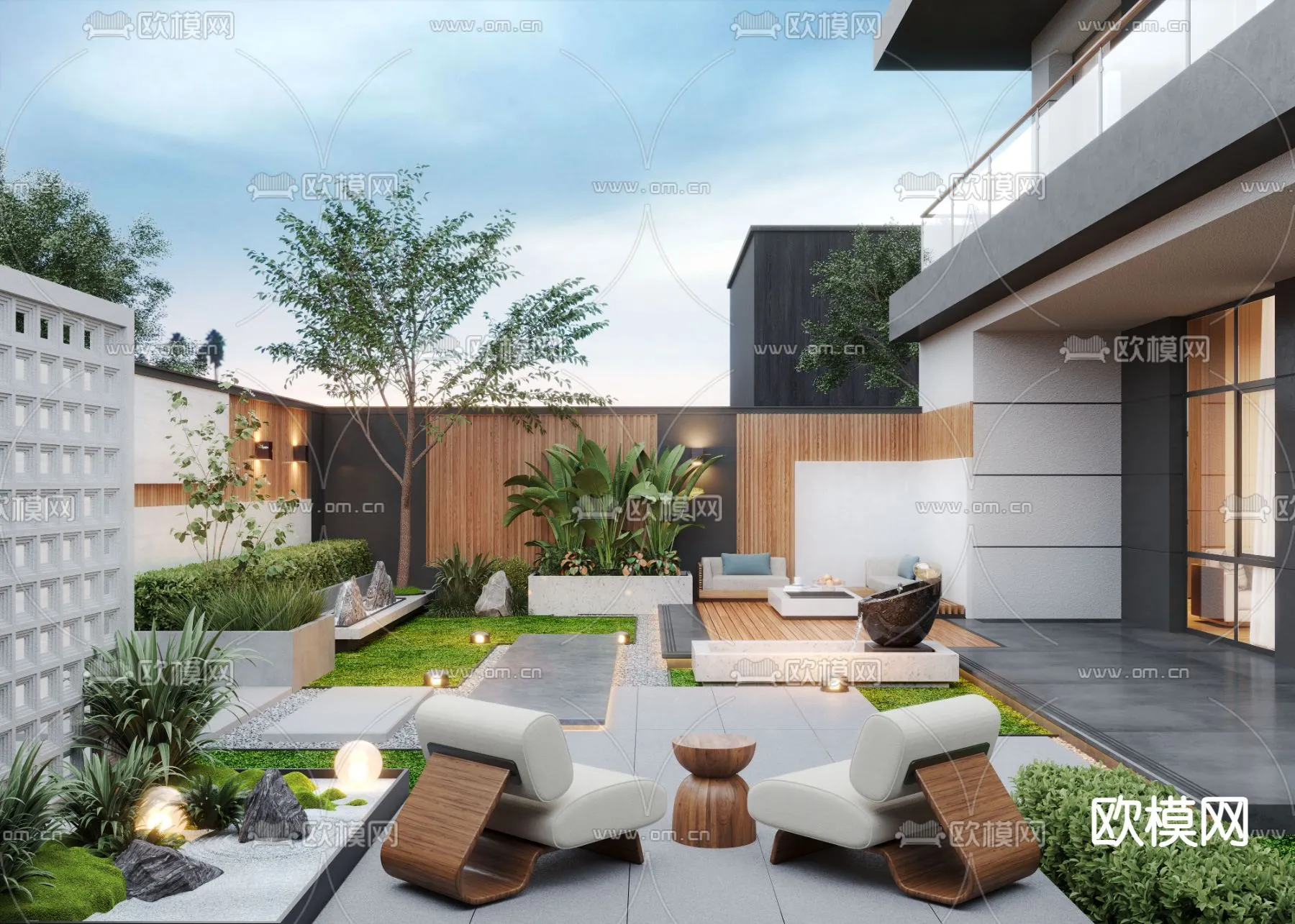 Garden – 3D Exterior Scene – 078