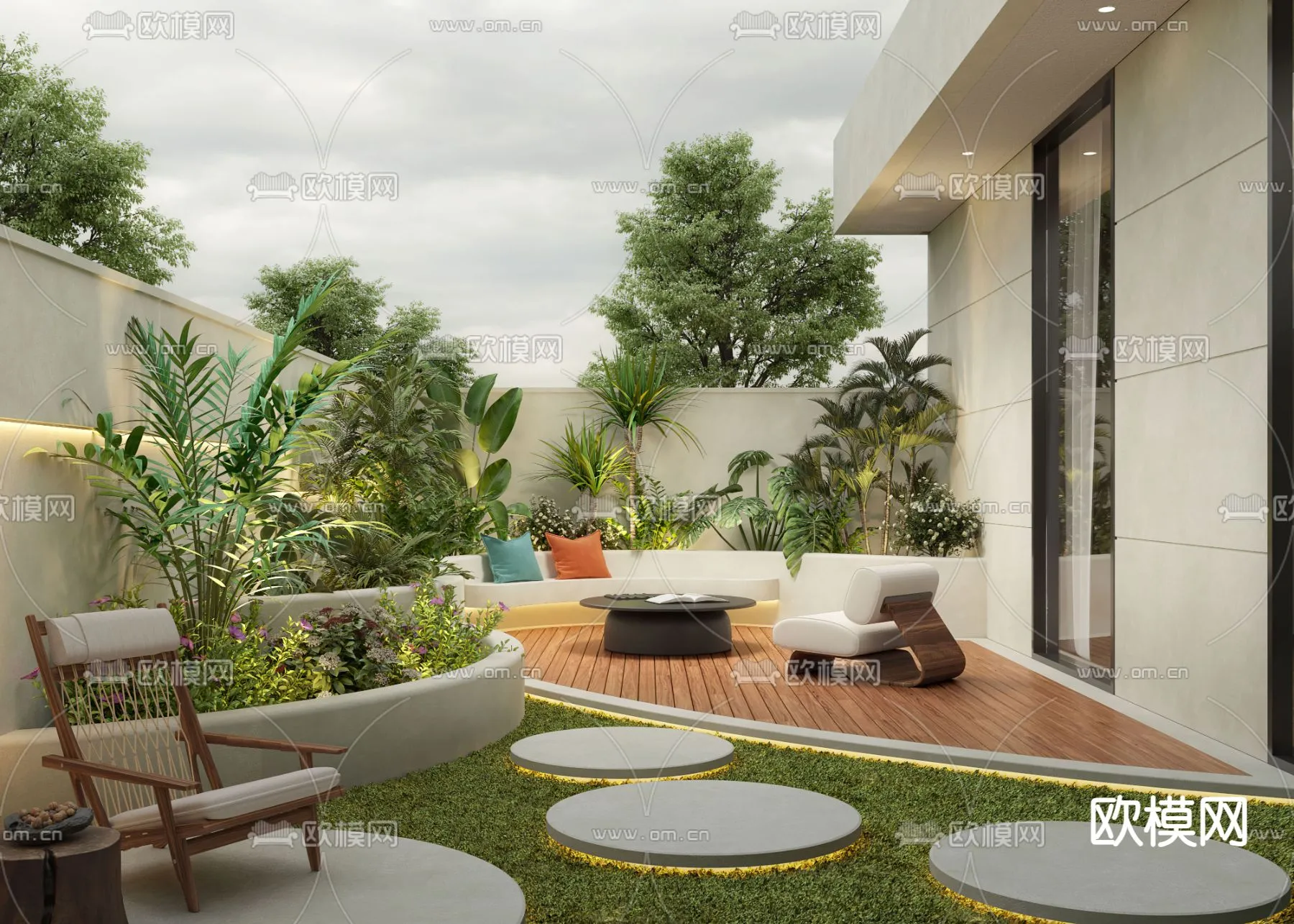 Garden – 3D Exterior Scene – 080