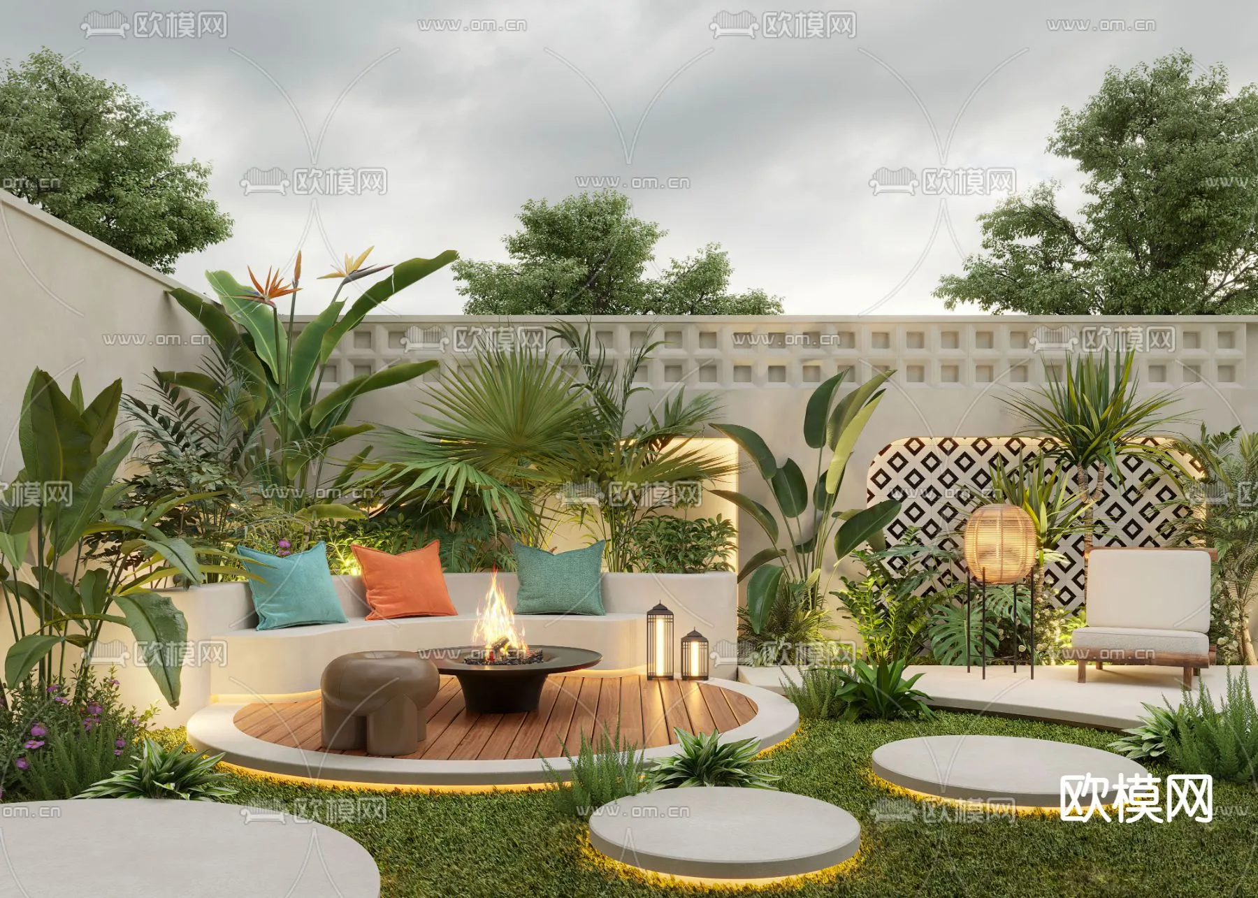 Garden – 3D Exterior Scene – 081