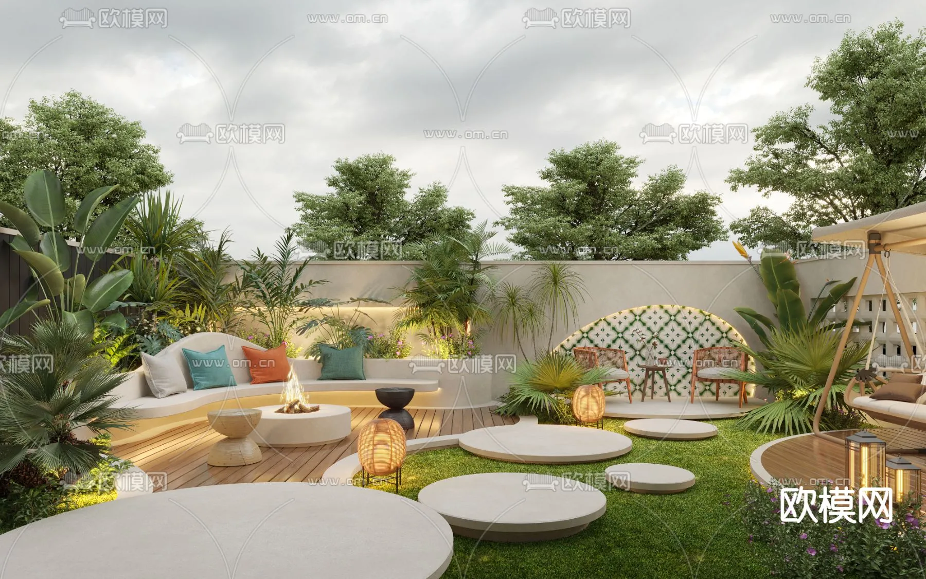 Garden – 3D Exterior Scene – 082