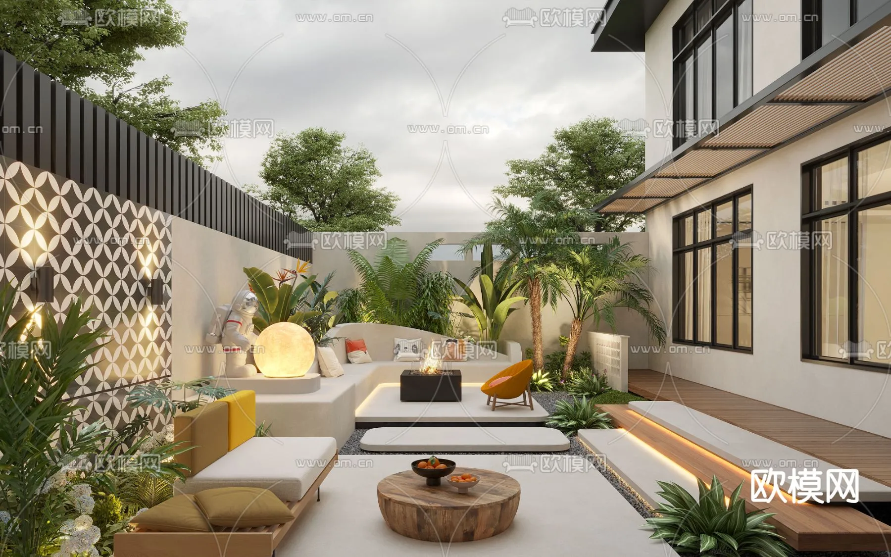 Garden – 3D Exterior Scene – 083