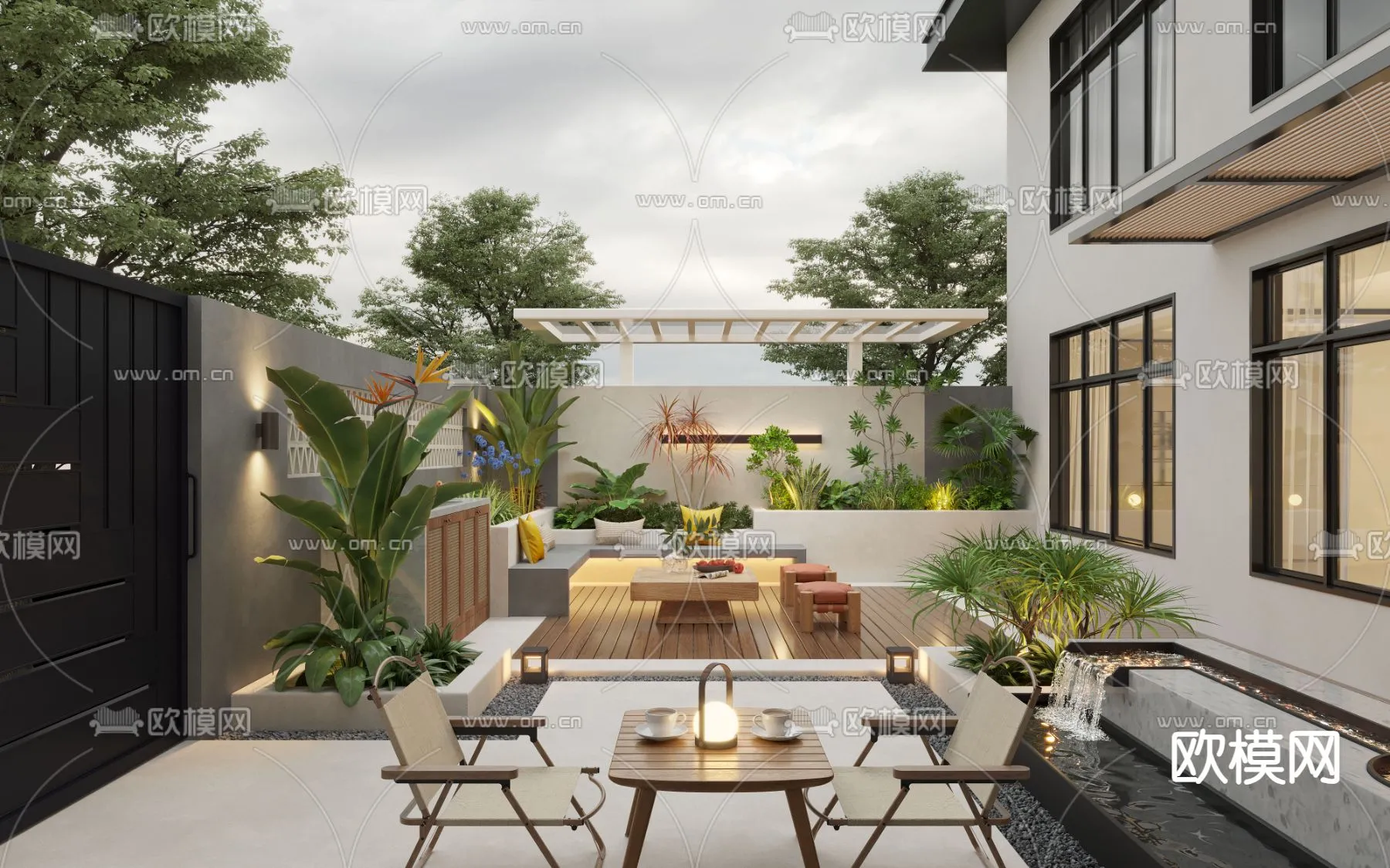 Garden – 3D Exterior Scene – 084