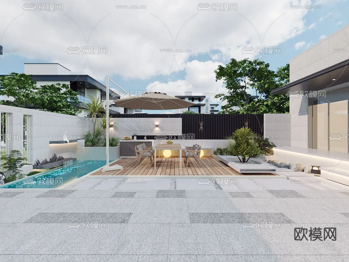 Garden – 3D Exterior Scene – 085