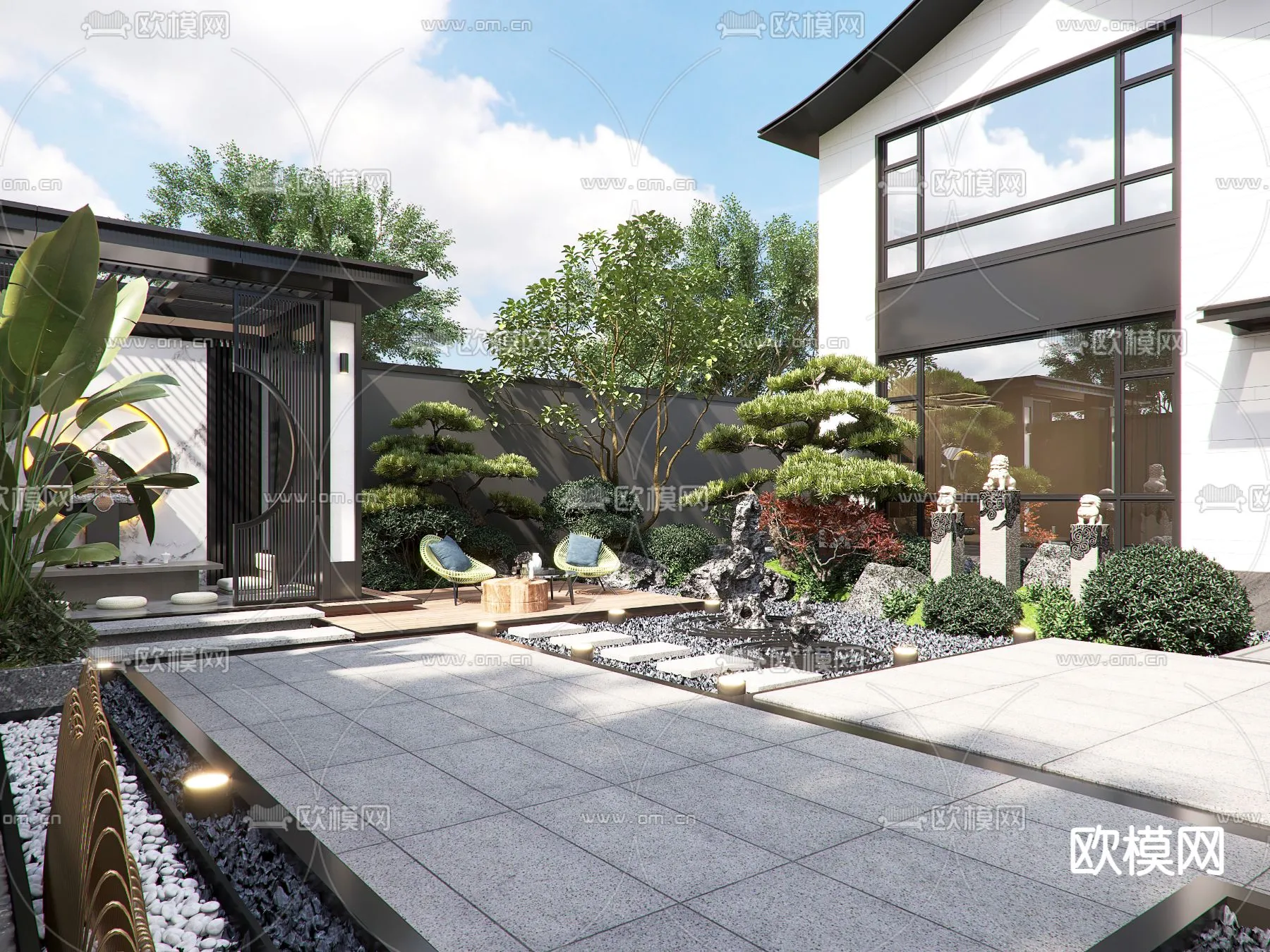 Garden – 3D Exterior Scene – 090