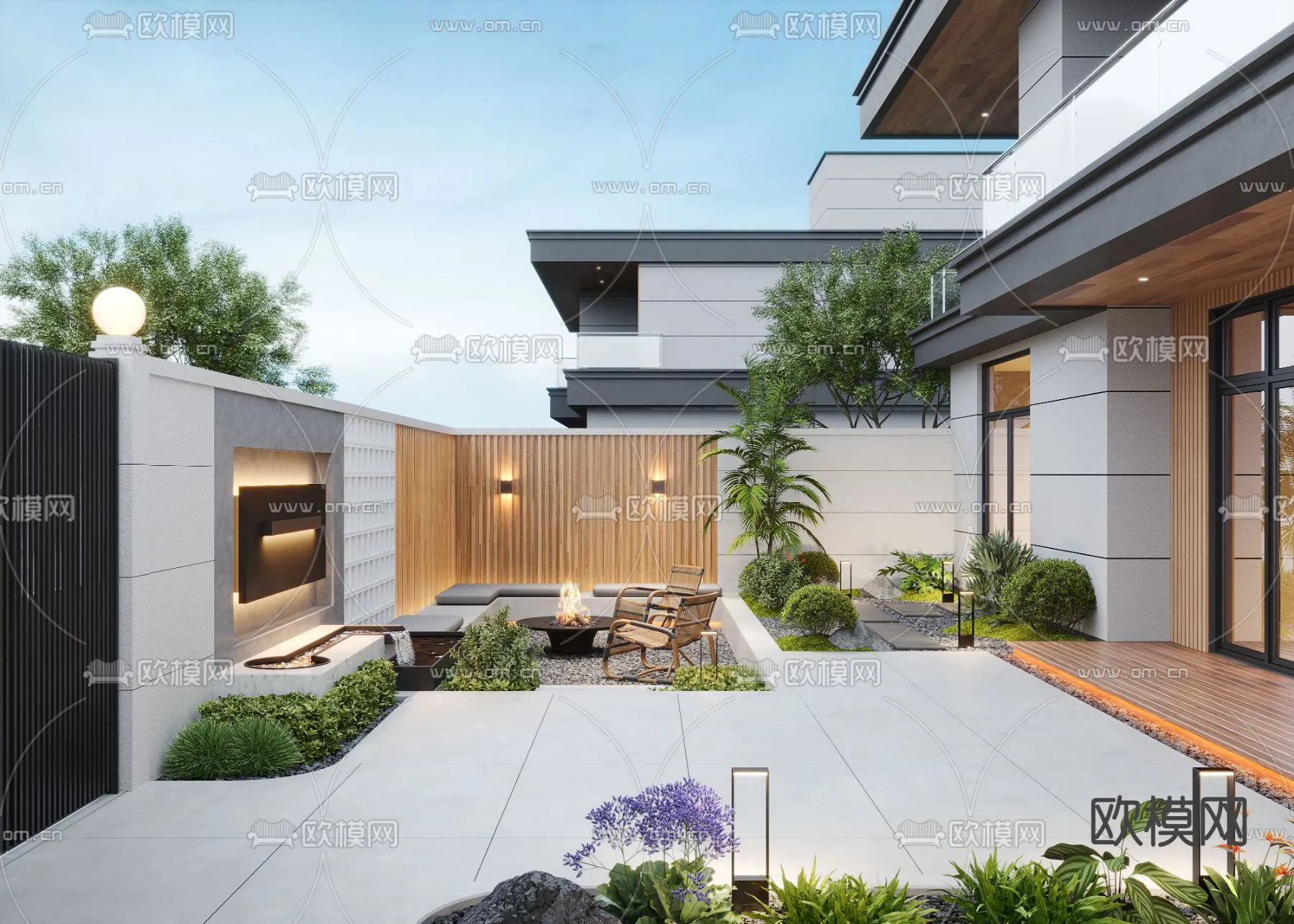 Garden – 3D Exterior Scene – 096