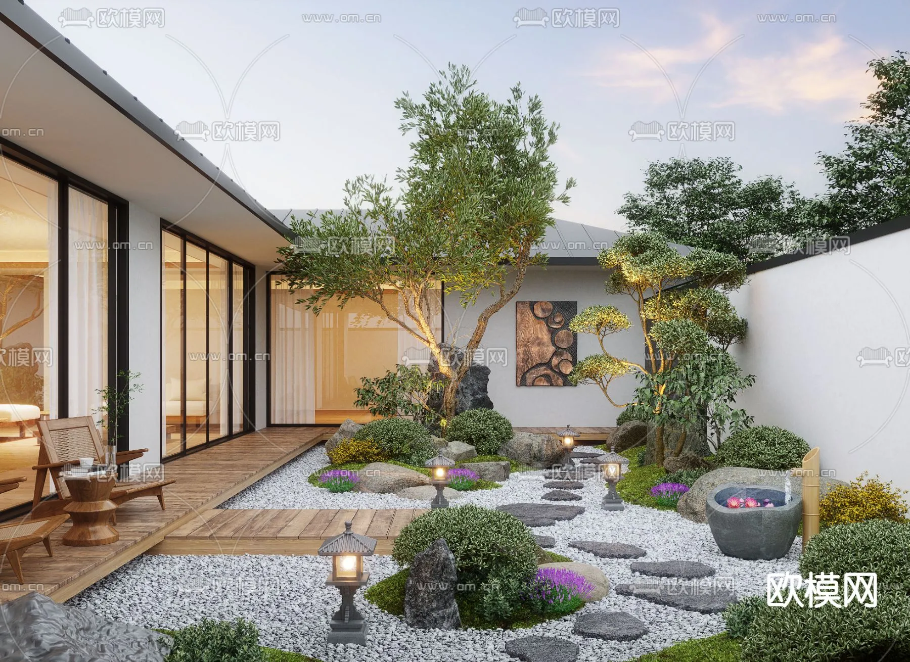 Garden – 3D Exterior Scene – 098