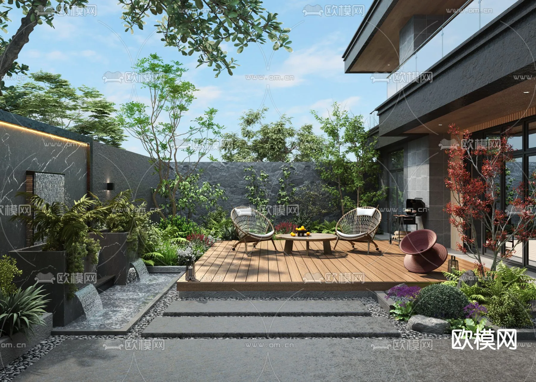 Garden – 3D Exterior Scene – 117