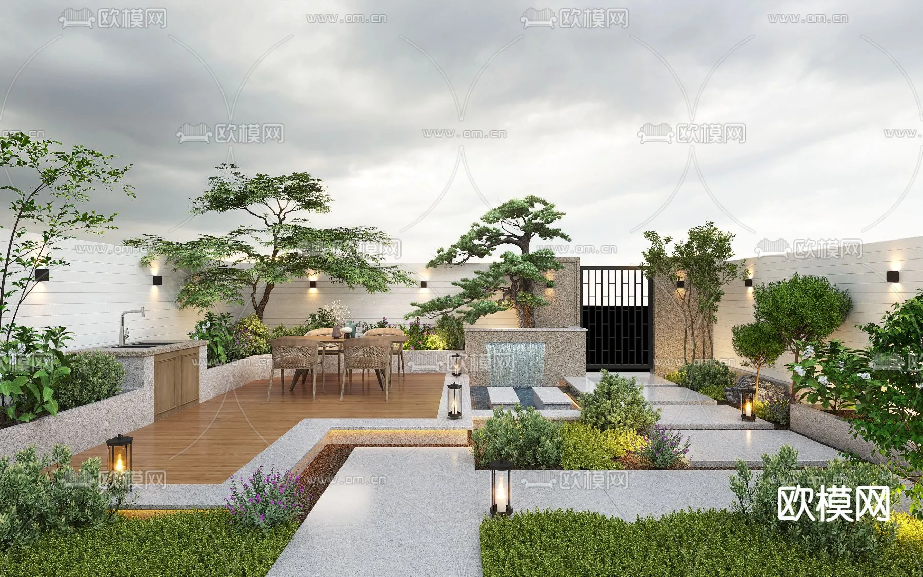 Garden – 3D Exterior Scene – 120