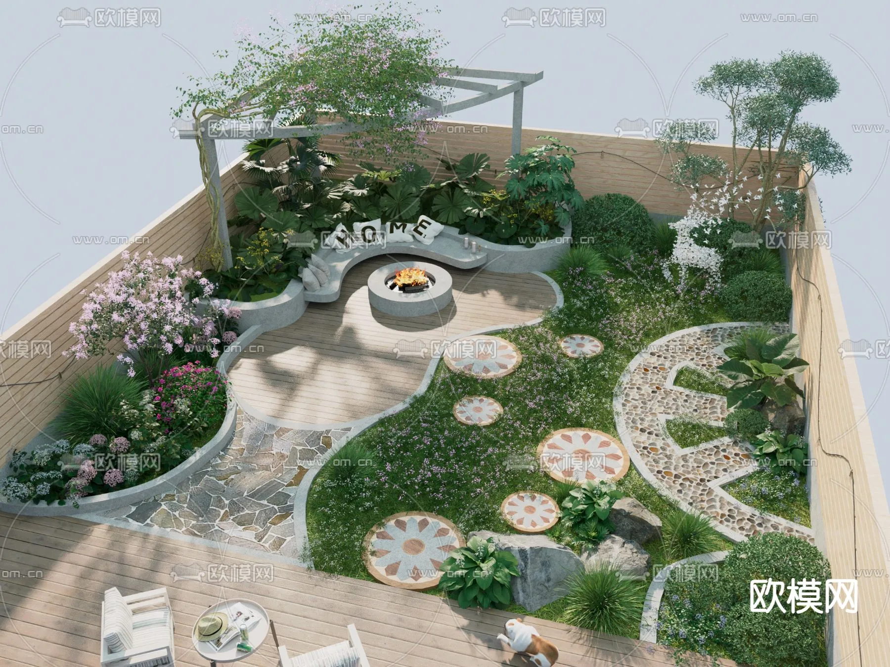 Garden – 3D Exterior Scene – 122