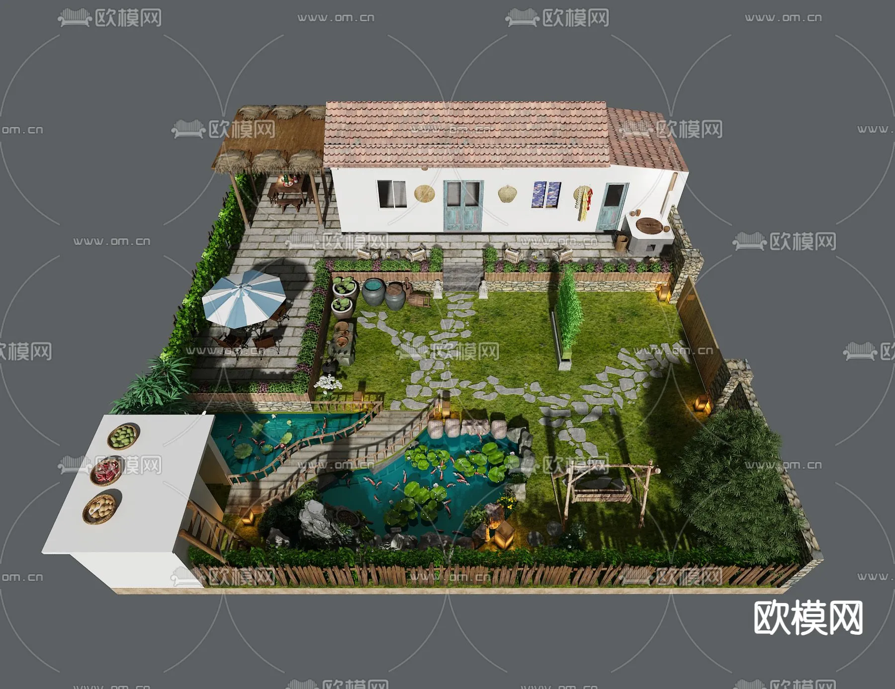 Garden – 3D Exterior Scene – 136