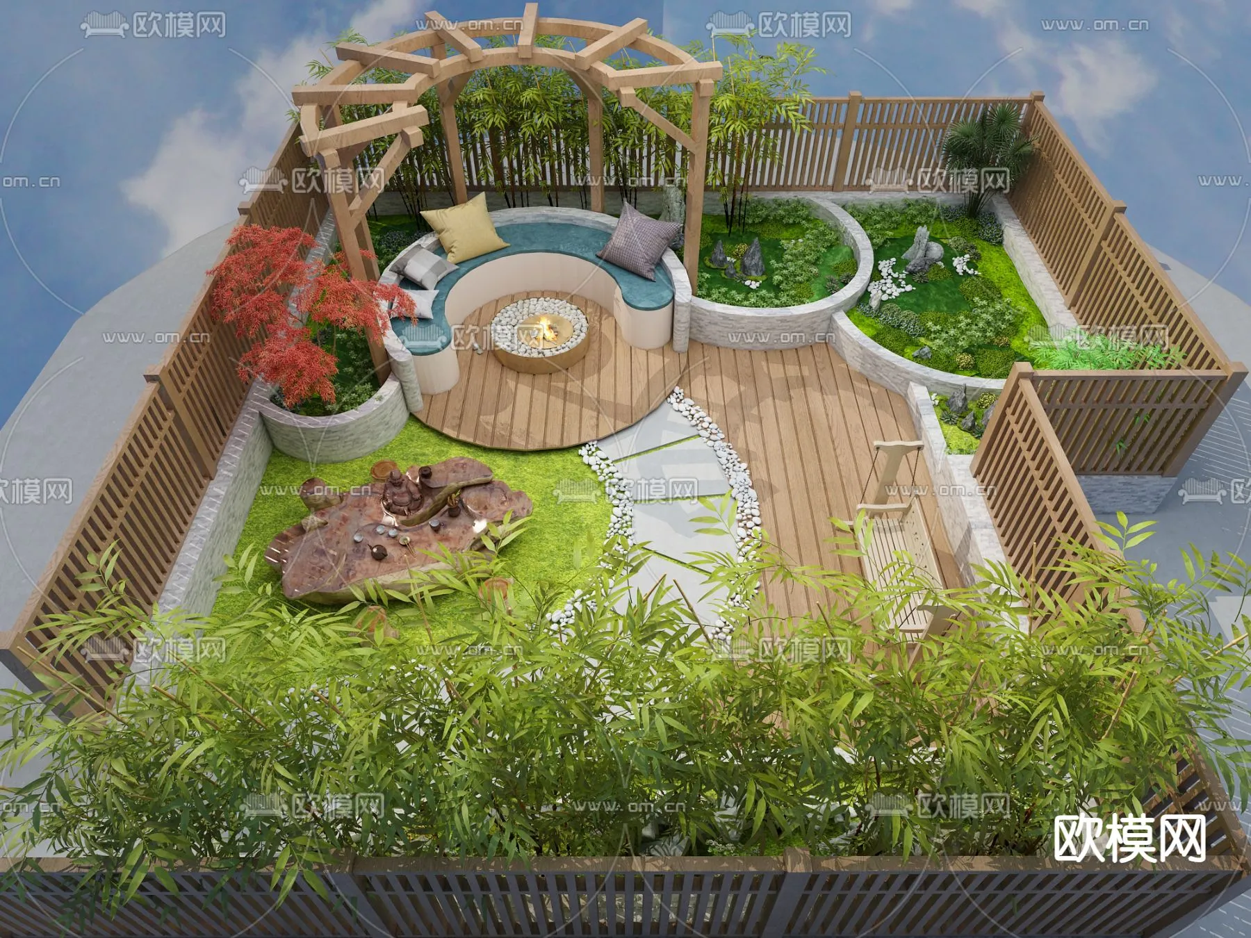 Garden – 3D Exterior Scene – 140