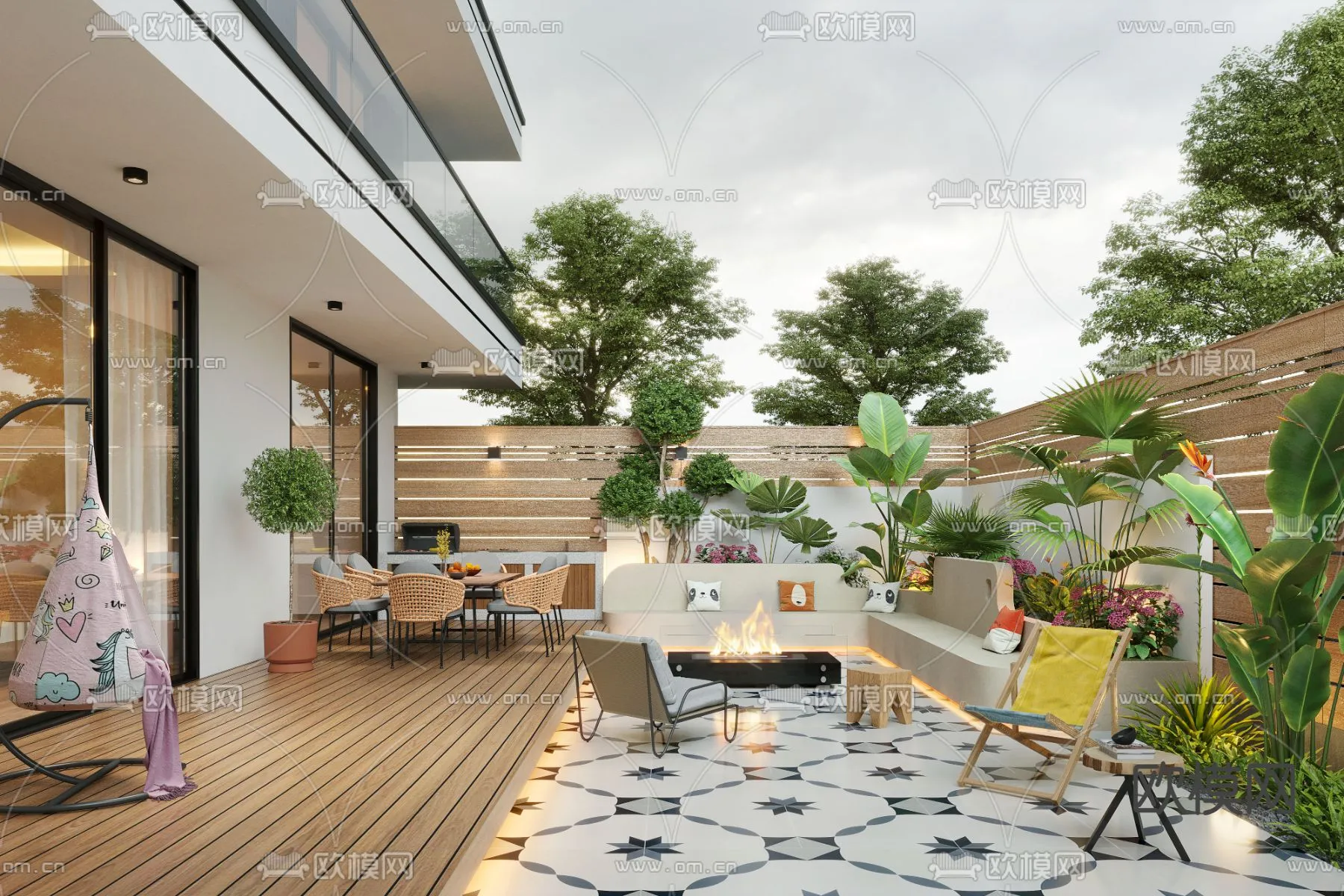 Garden – 3D Exterior Scene – 144