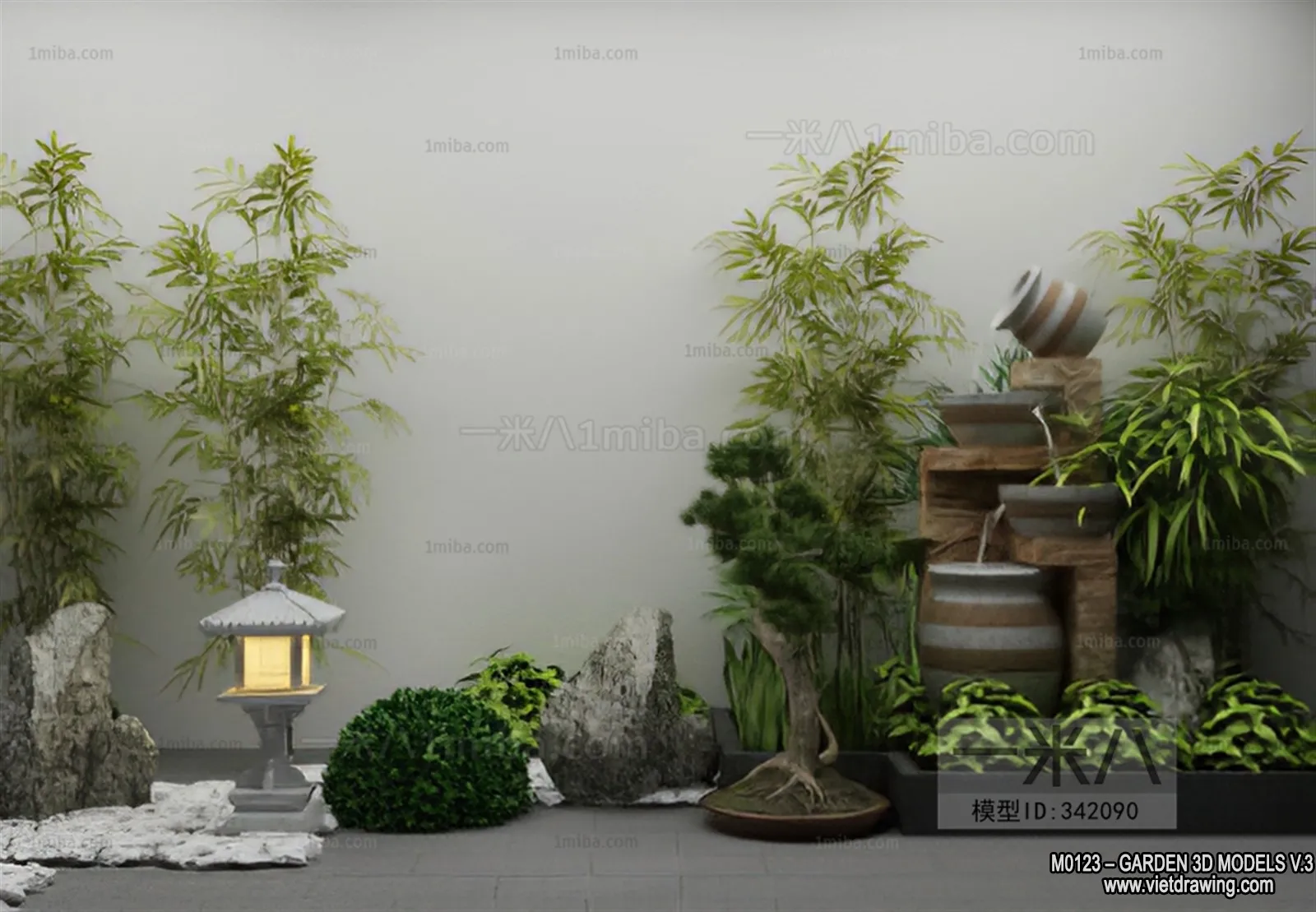 Garden 3D Models – Architecture Decor 3D – 056