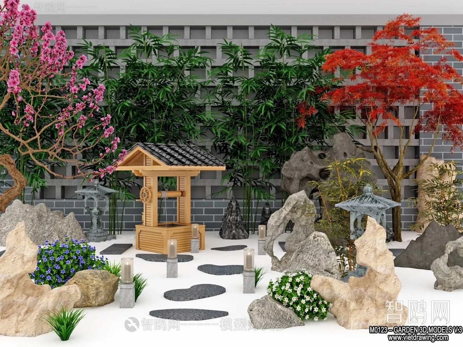 Garden 3D Models – Architecture Decor 3D – 057