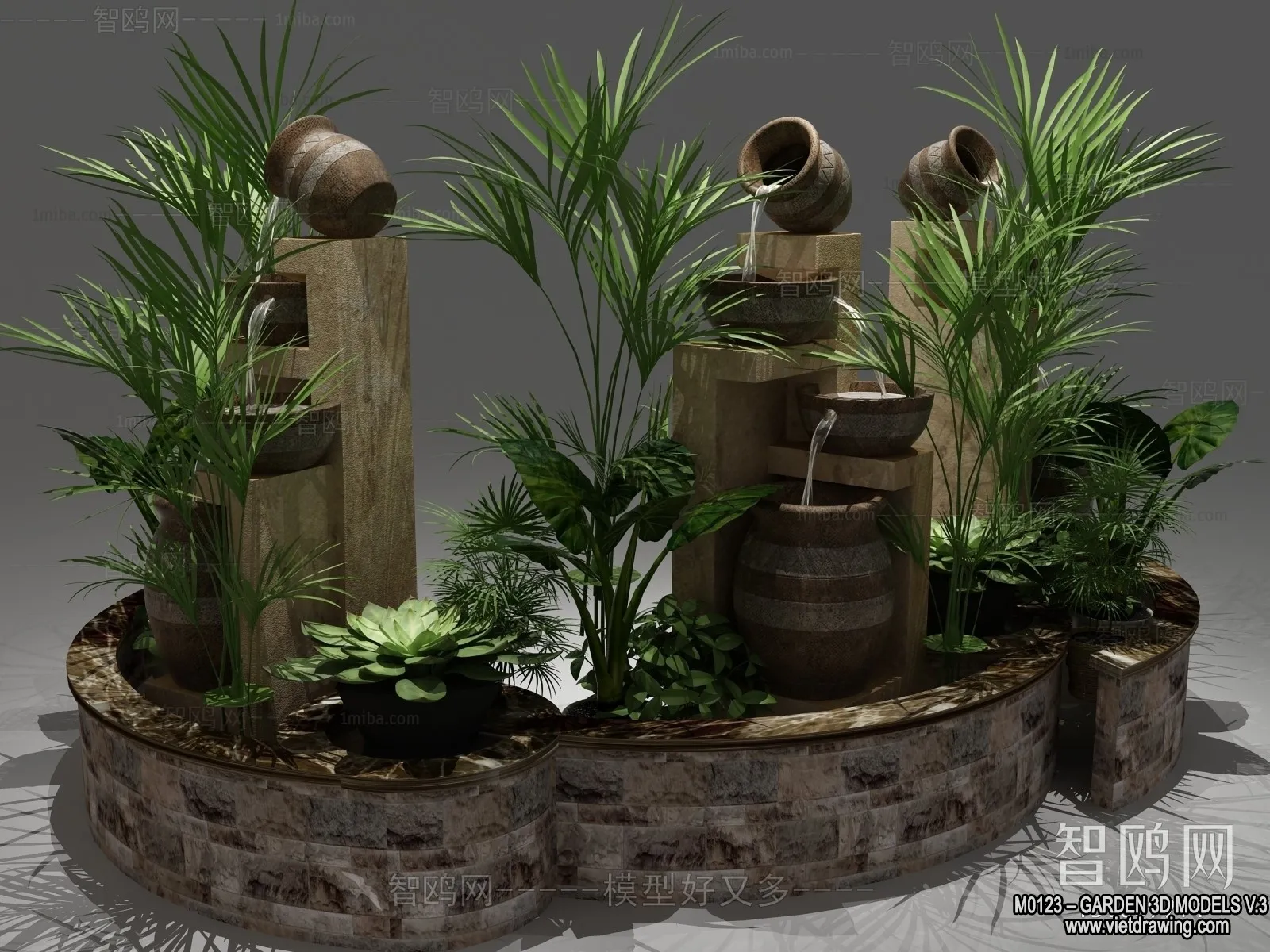 Garden 3D Models – Architecture Decor 3D – 086