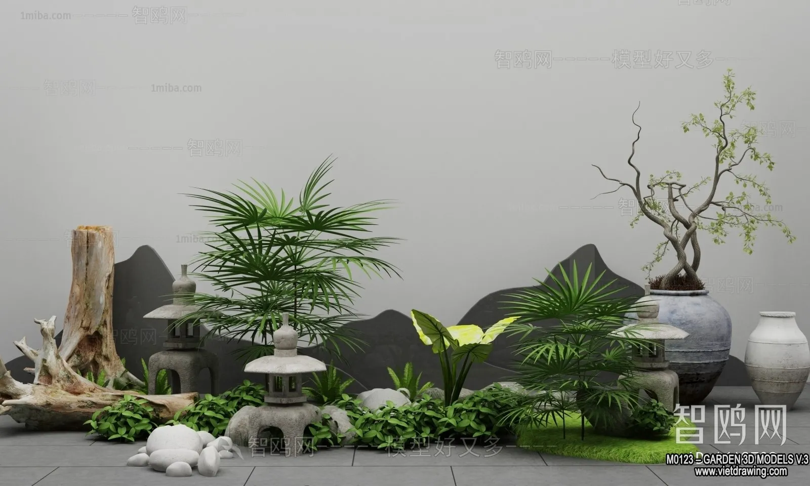 Garden 3D Models – Architecture Decor 3D – 116