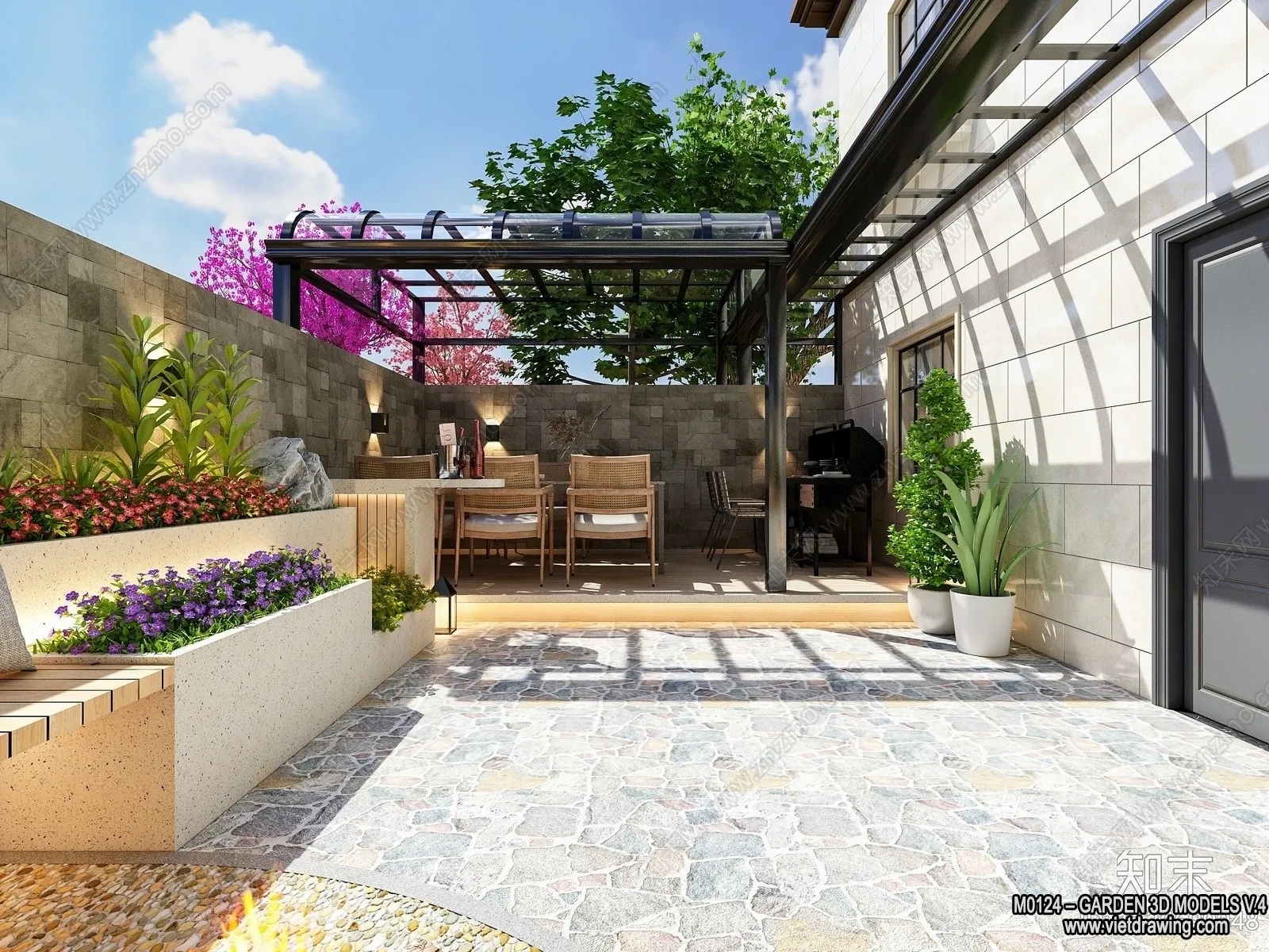 Garden 3D Models – Architecture Decor 3D – 254