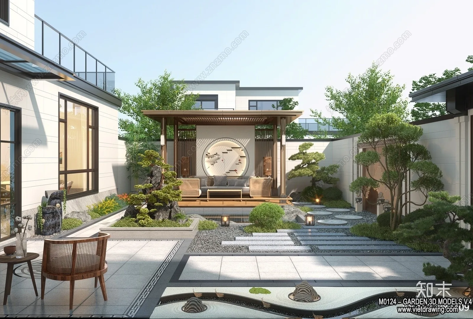 Garden 3D Models – Architecture Decor 3D – 256