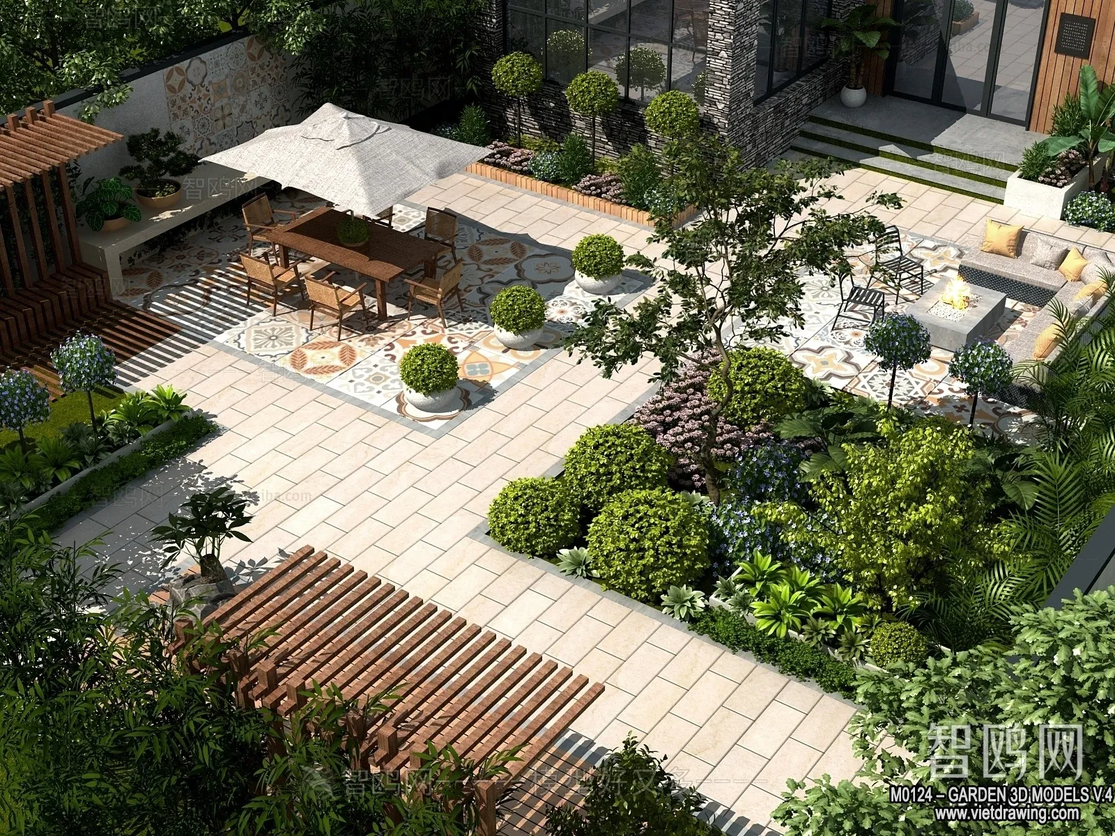 Garden 3D Models – Architecture Decor 3D – 260