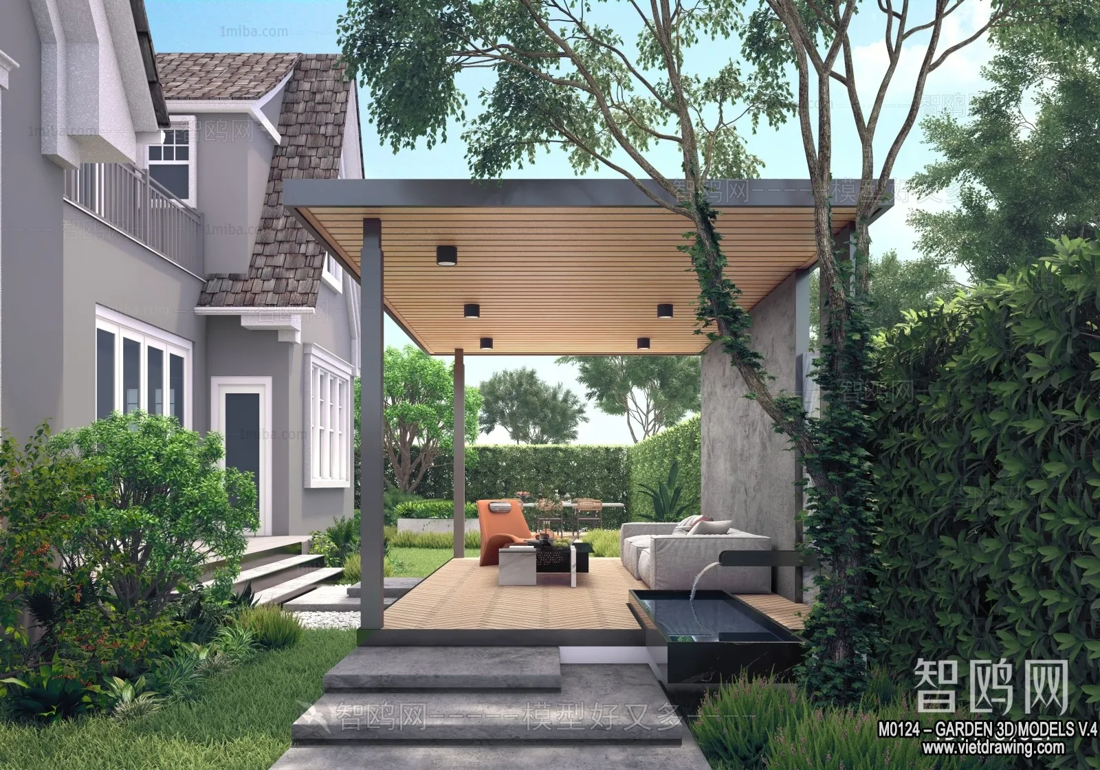 Garden 3D Models – Architecture Decor 3D – 261