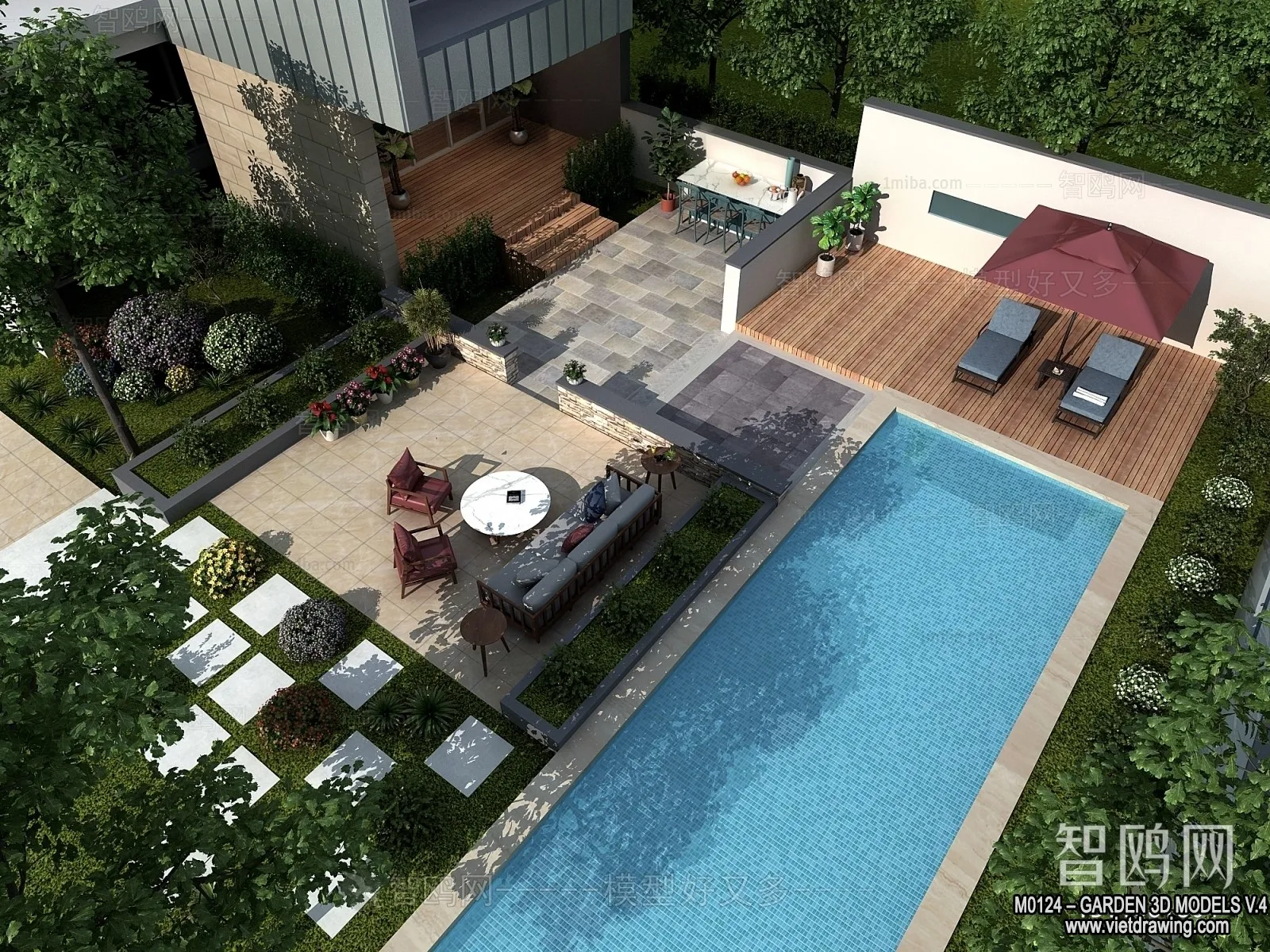 Garden 3D Models – Architecture Decor 3D – 267