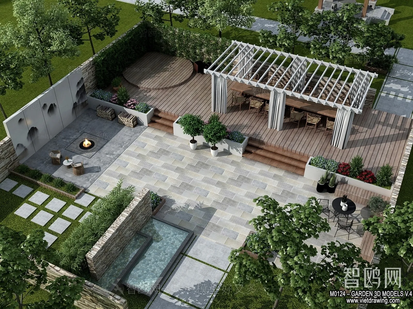 Garden 3D Models – Architecture Decor 3D – 269