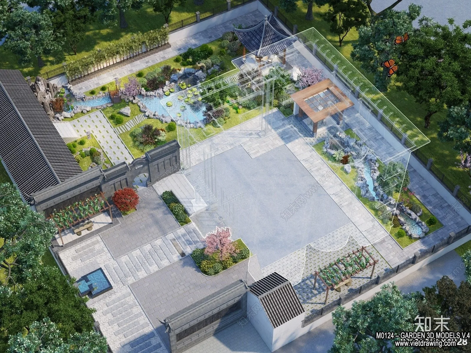 Garden 3D Models – Architecture Decor 3D – 289