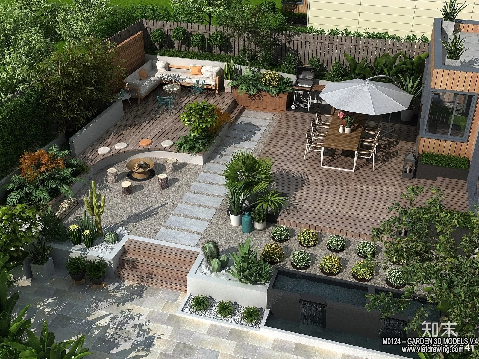 Garden 3D Models – Architecture Decor 3D – 307