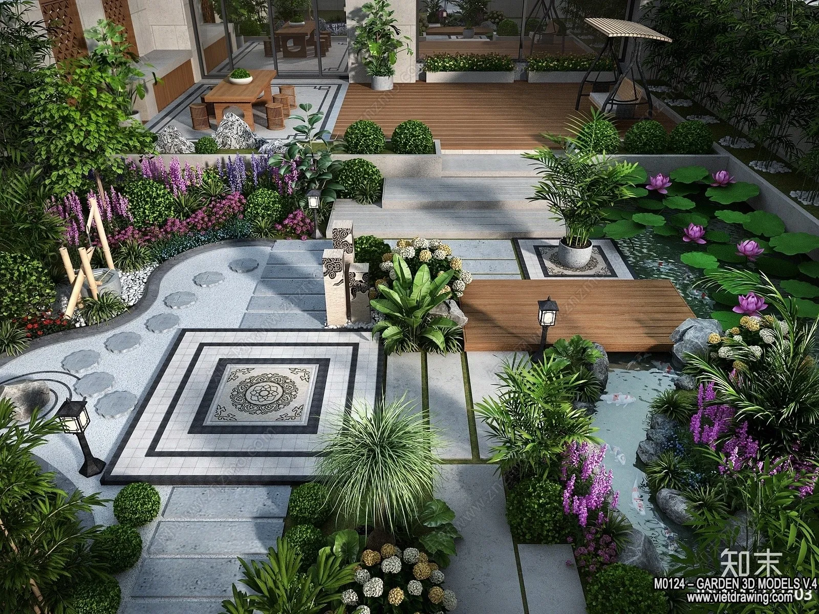 Garden 3D Models – Architecture Decor 3D – 309