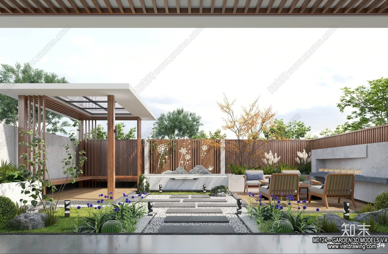 Garden 3D Models – Architecture Decor 3D – 311