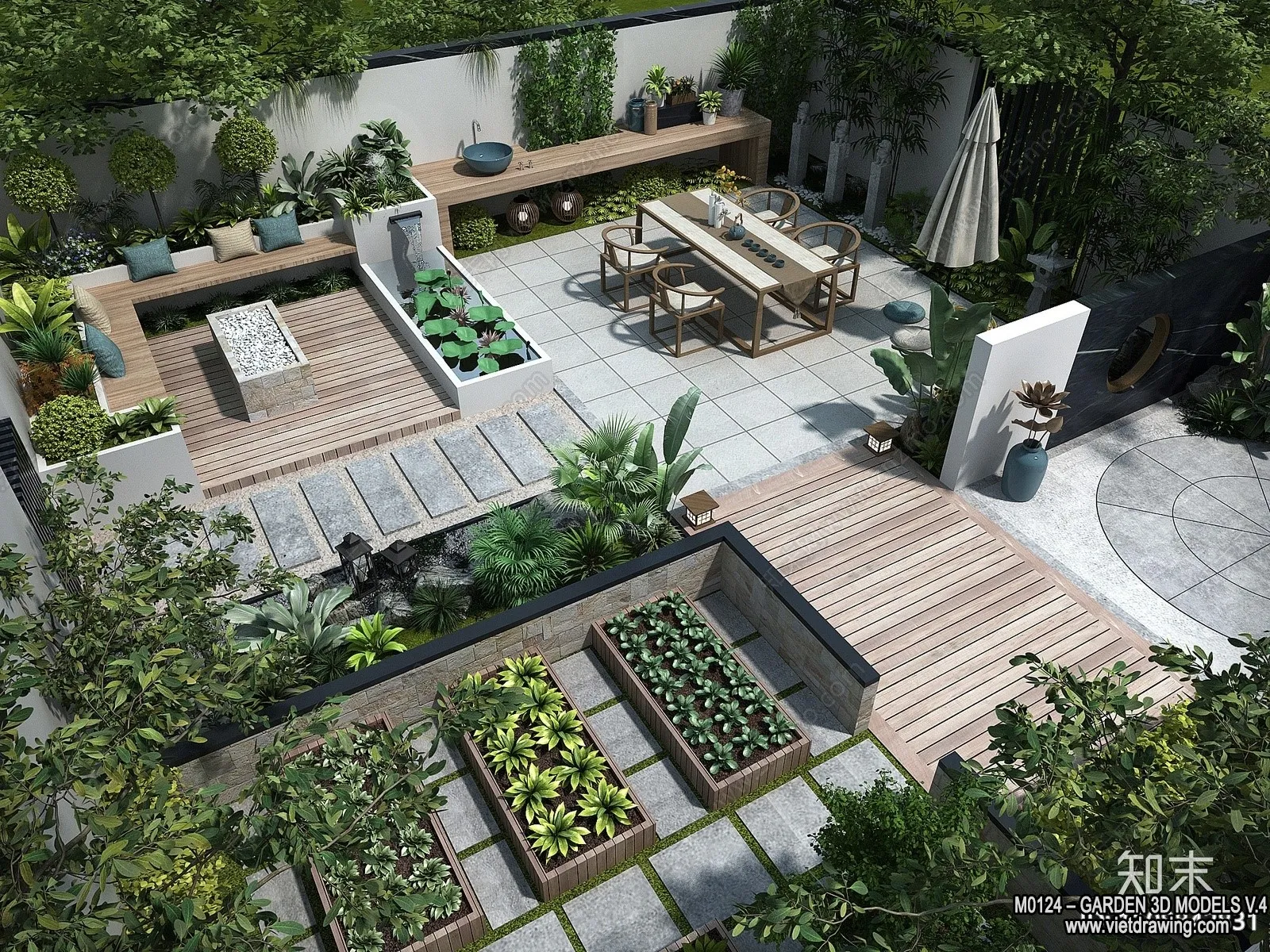 Garden 3D Models – Architecture Decor 3D – 324