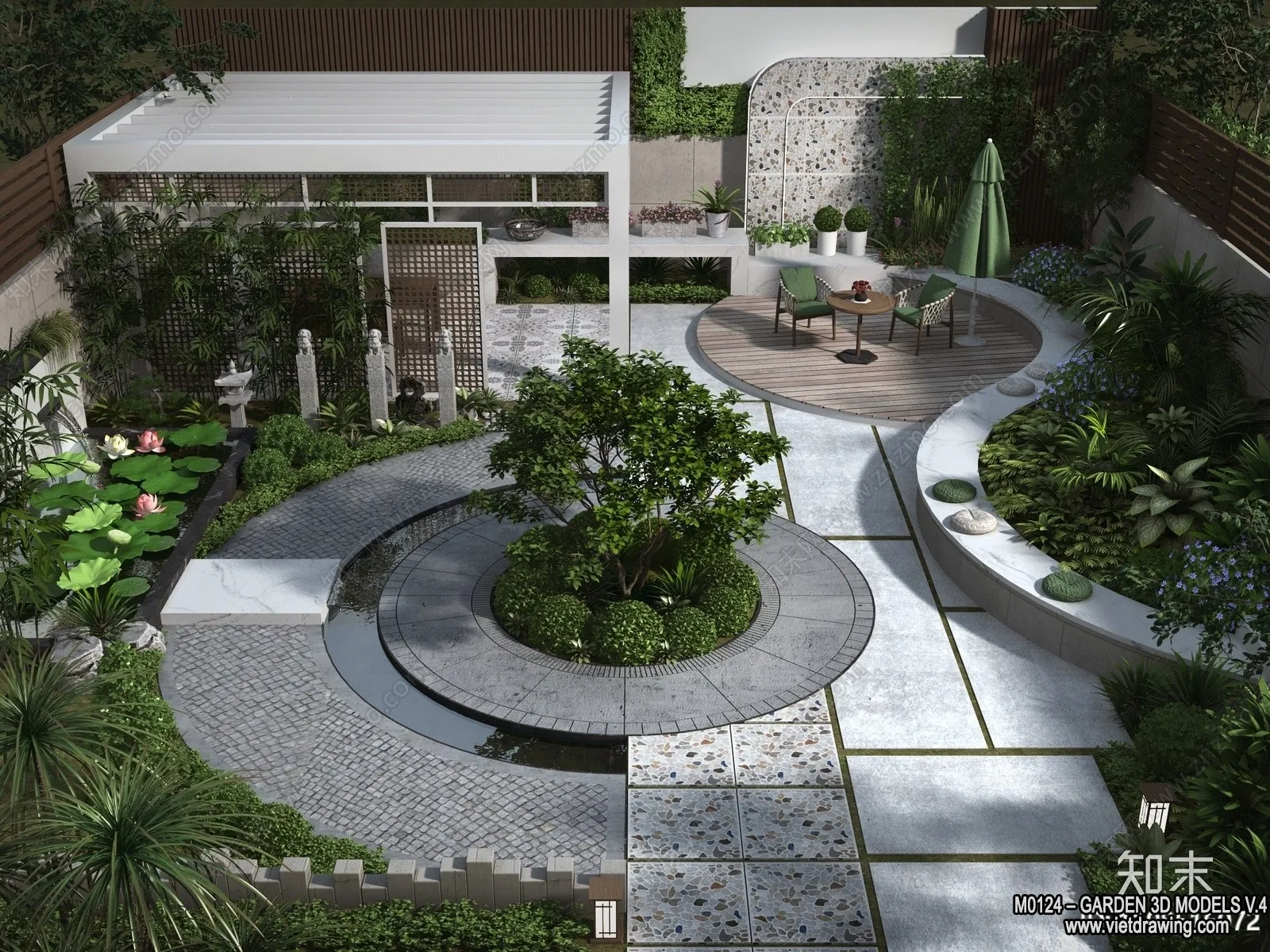 Garden 3D Models – Architecture Decor 3D – 331