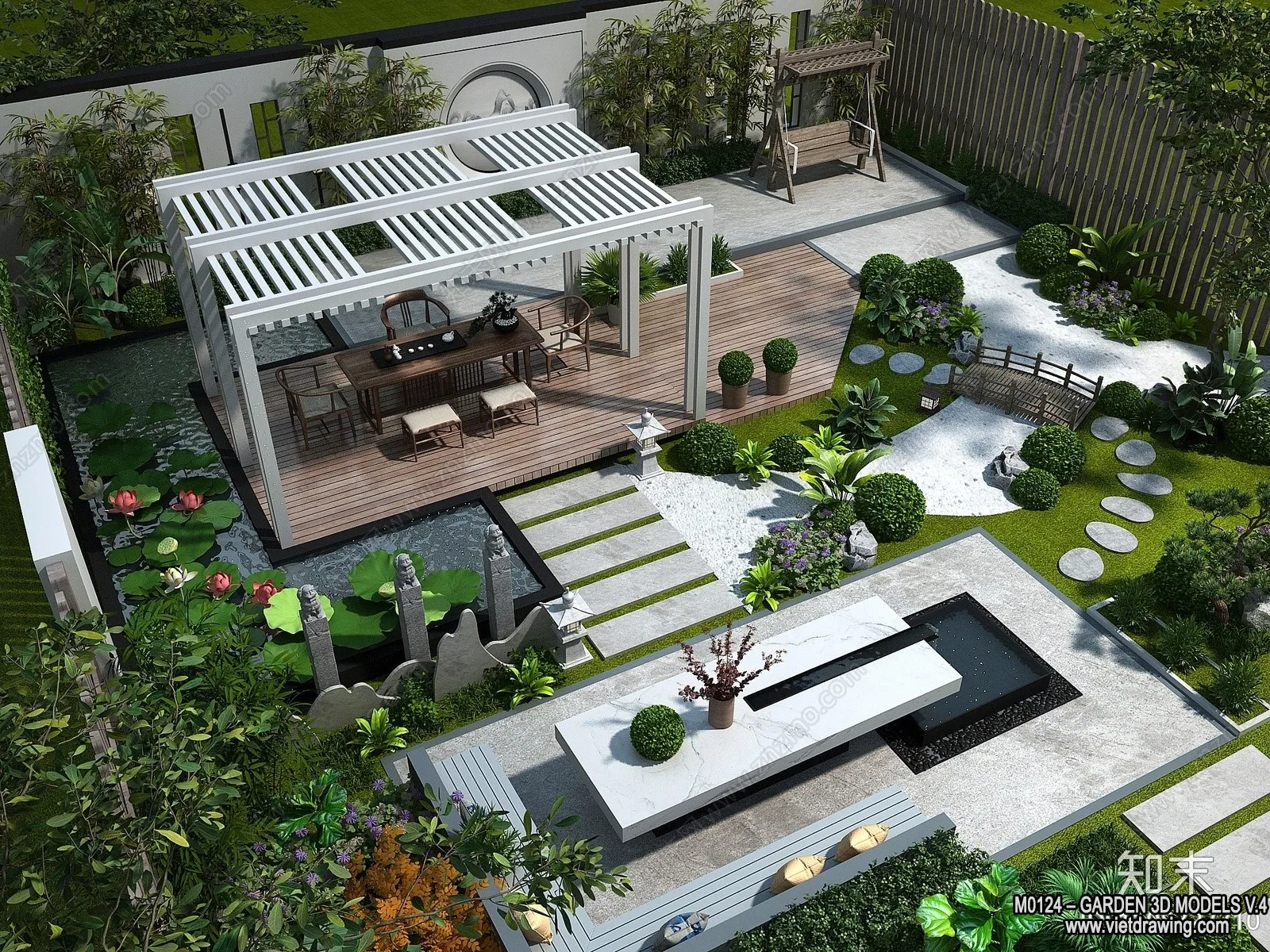 Garden 3D Models – Architecture Decor 3D – 334