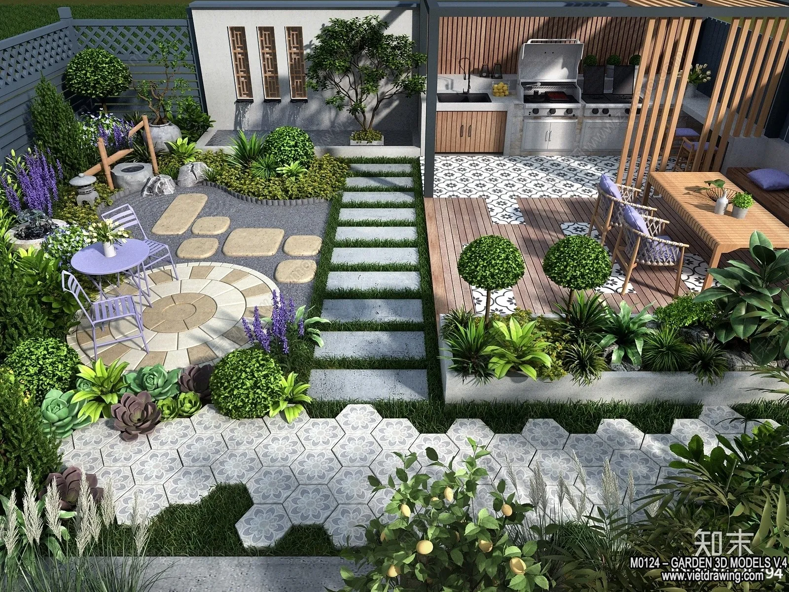 Garden 3D Models – Architecture Decor 3D – 337