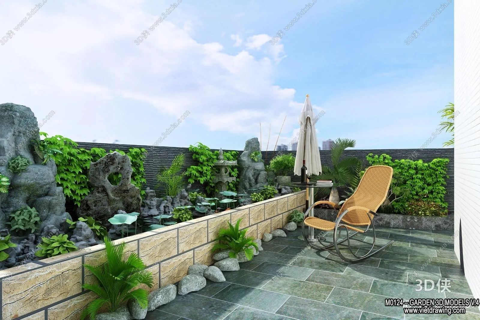 Garden 3D Models – Architecture Decor 3D – 342