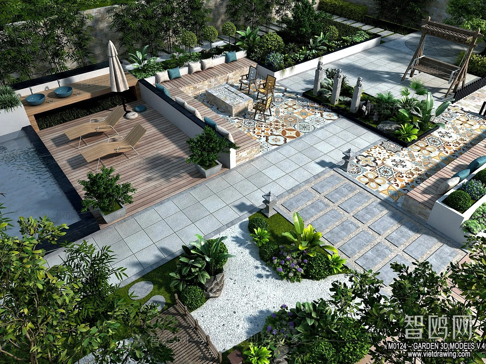 Garden 3D Models – Architecture Decor 3D – 361