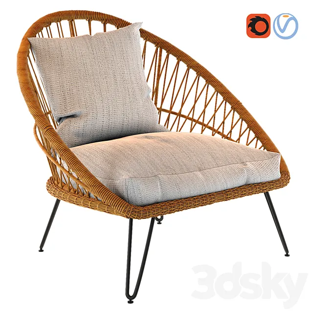 Garden Armchair 3DS Max Model