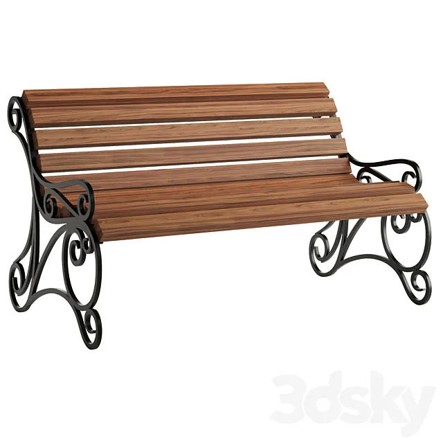 Garden Bench 3dsMax Model